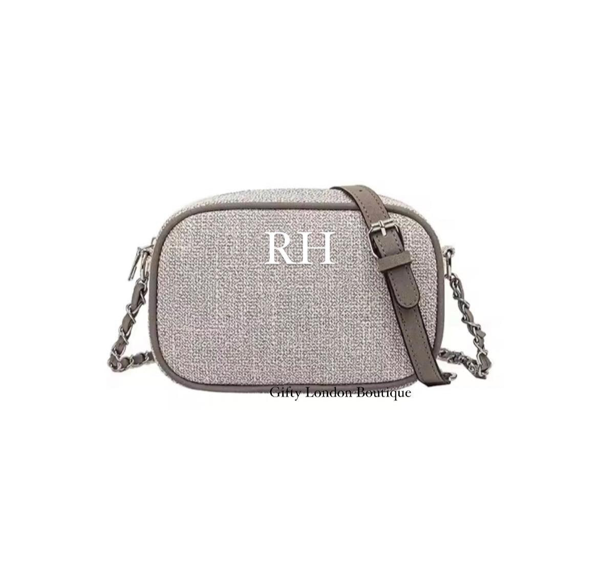 Grey Personalised Cross Body Bag